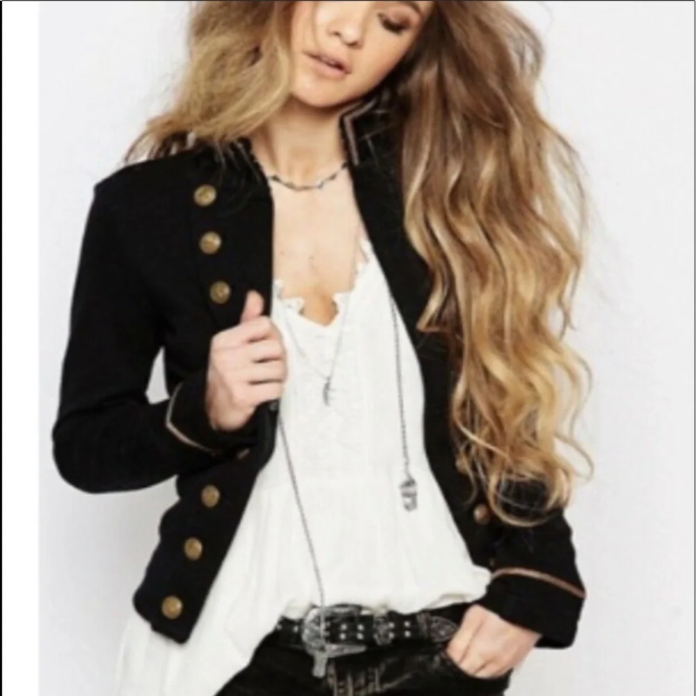 Denim & Supply Ralph Lauren Black Military Jacket - Picture 2 of 9